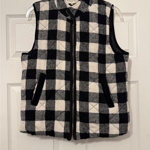 Vanilla Bay Black and White Checkered Vest
